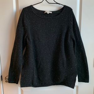 Loft Mixed Media Flecked Sweater